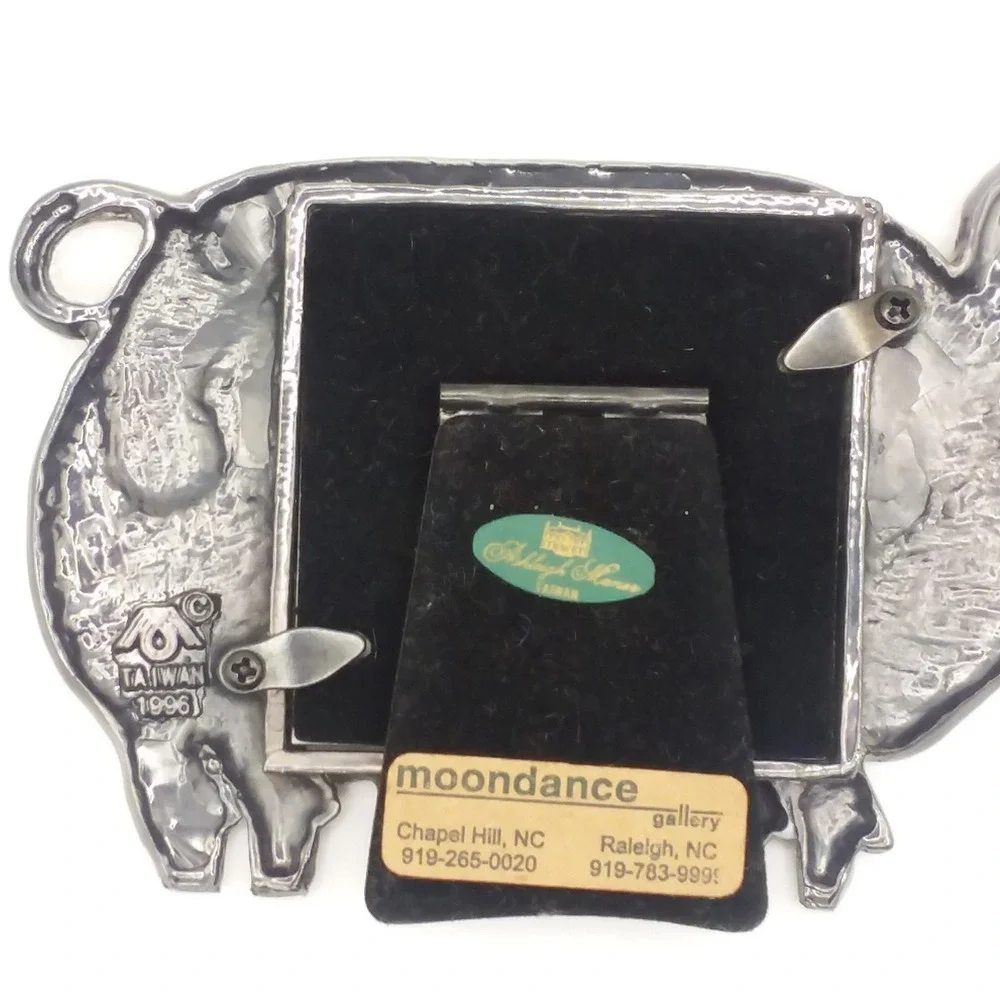 Vintage‎ Ashleigh Manor  Pig Pewter Picture Frame Ruth Reynolds Folk Frames 1996